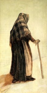 Alte Frau von hinten gesehen F913 von Vincent van Gogh